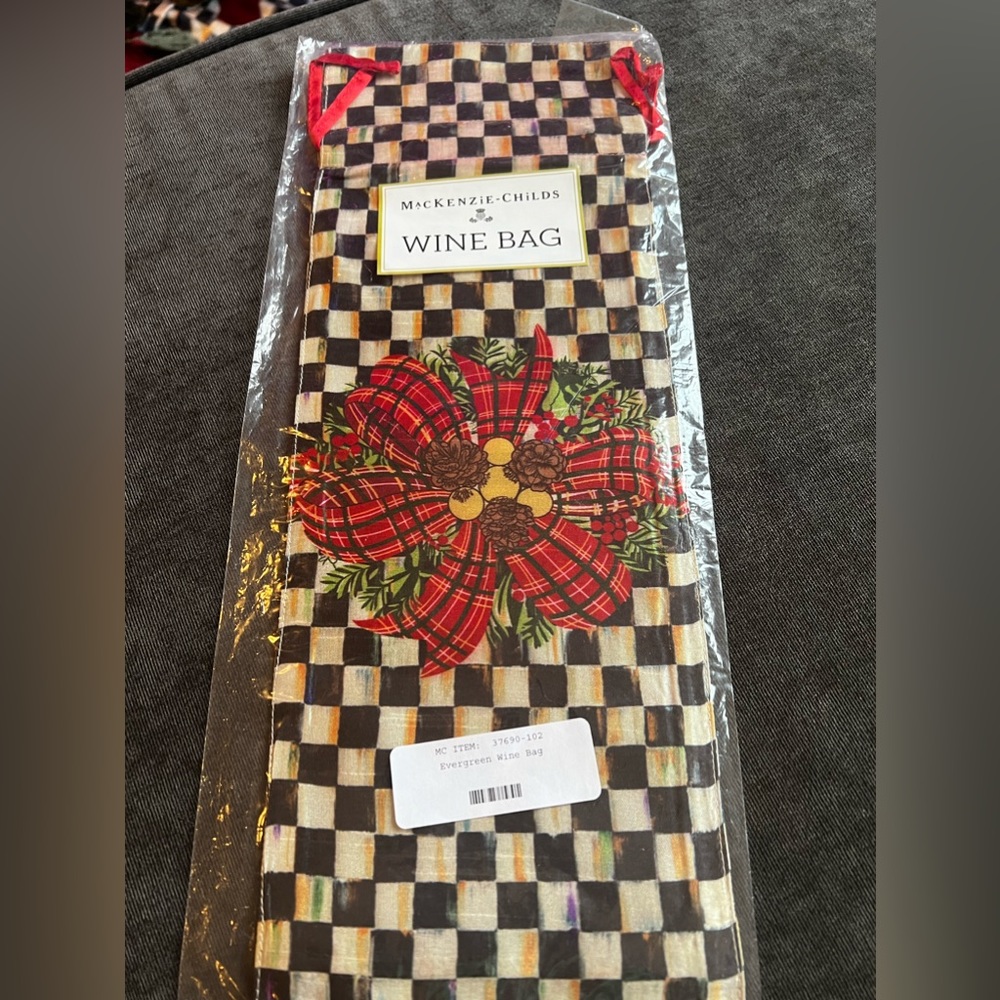 Mackenzie Childs Evergreen Wine Bag